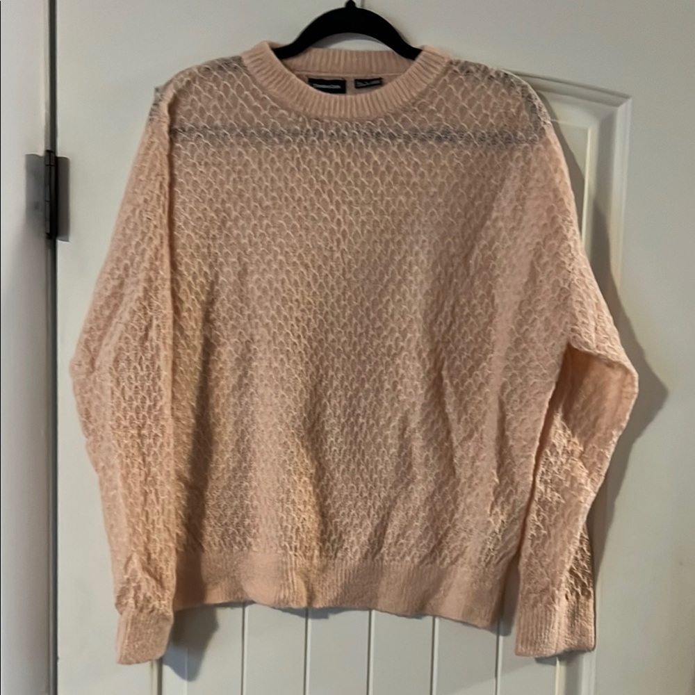 NWOT Standard Cloth (sold at Urban Outfitters) Peach Crew Neck Textured Sweater